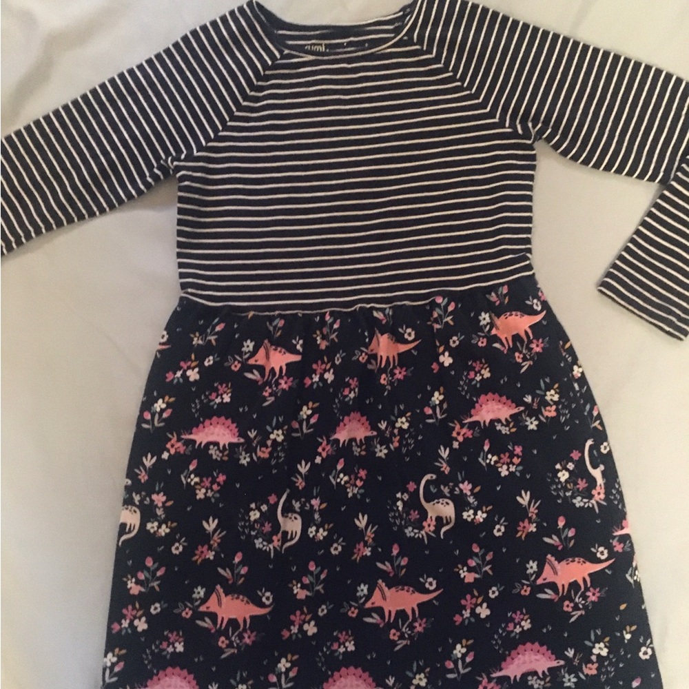 Rumi+Ryder Cotton Dinosaur Dress 6-7